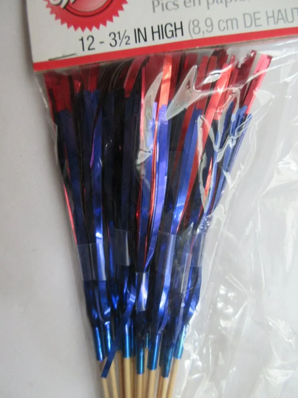 Wilton Patriotic Foil Fun Pix 2 Pkgs NEW 12 ct (24 total) Cake Topper Decoration